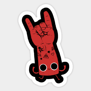 Kawaii Love Death Metal Sticker